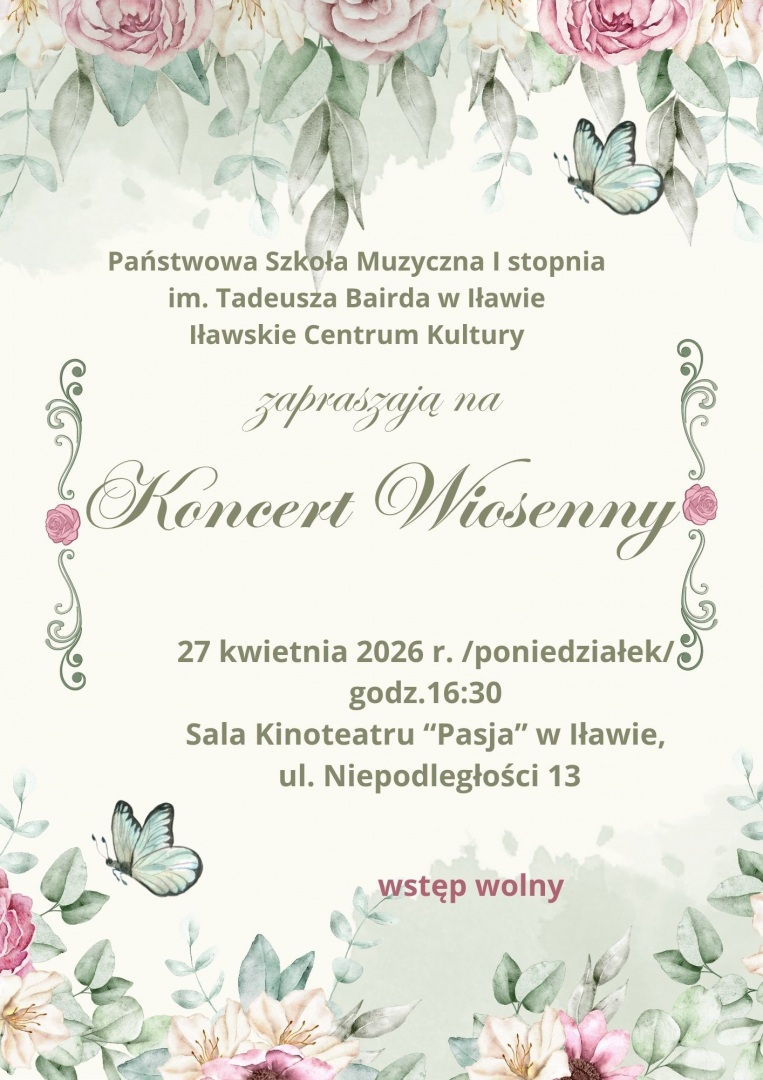 Koncert Wiosenny szkoły muzycznej