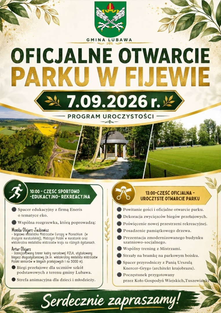 Oficjalne otwarcie parku w Fijewie