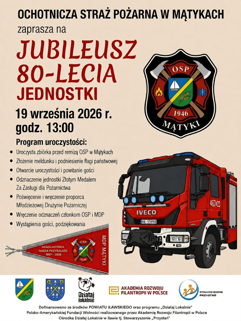 OSP Mątyki świętuje 80-lecie