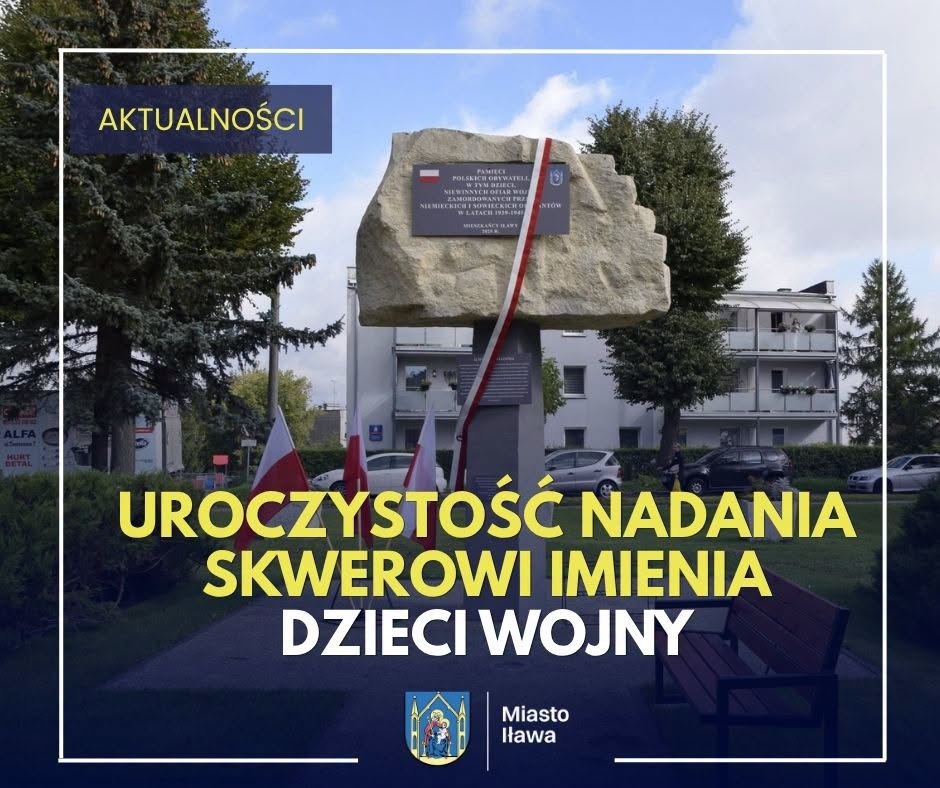 Uroczystość nadania skwerowi imienia Dzieci Wojny