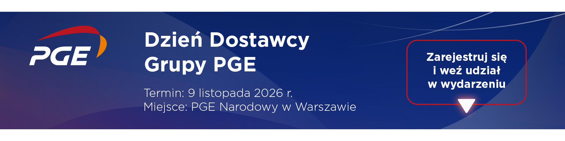 Dzień Dostawcy Grupy PGE - belka informacyjna